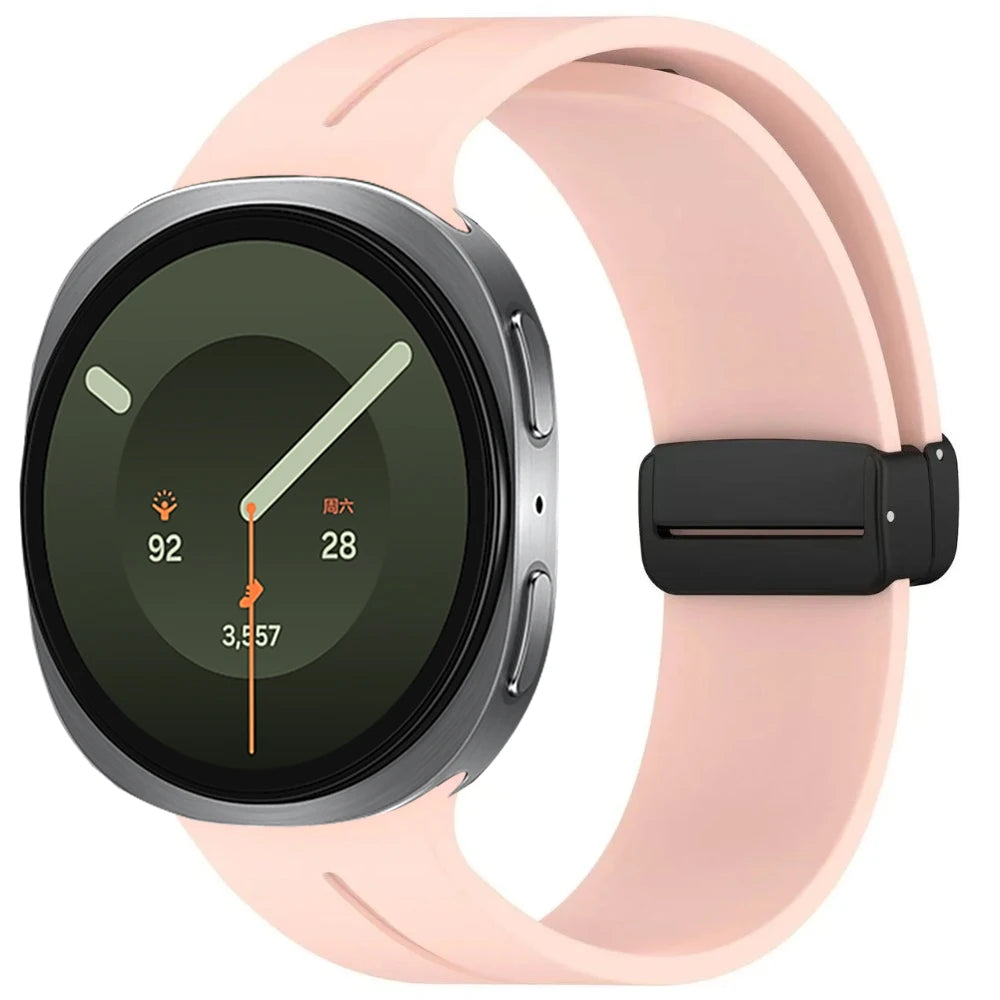 Silicone Smartwatch Band with Magnetic Snap Closure for Samsung Galaxy Watch 9