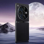 Luxury Electroplated Leather Case with Hard PC Frame for OPPO Find X7 and Find X7 Ultra