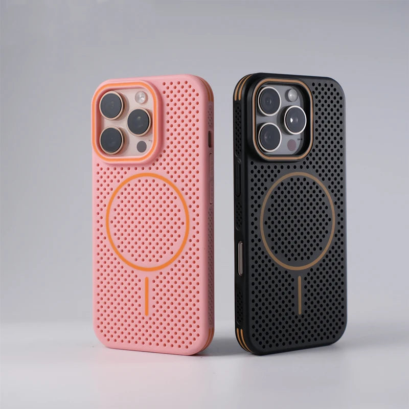 Ultra-Thin Honeycomb Mesh Cooling MagSafe Case for iPhone 16 Series