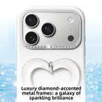 Liquid Silicone Heart-Shaped Kickstand Case with Camera Protection for iPhone 18 Series