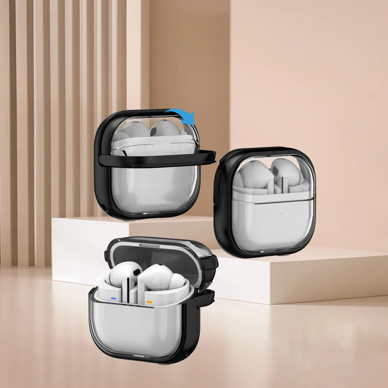 Transparent Protective Stand Cover for Samsung Galaxy Buds 3 & Buds 3 Pro