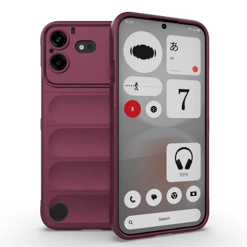 Shockproof Soft Silicone Bumper Case with Foldable Kickstand for Nothing Phone (4b)