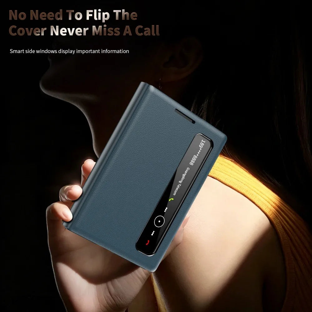 Smart View Window Flip Case with Kickstand for Samsung Galaxy Z Fold 8