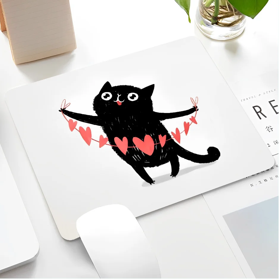Black Cat Themed Mousepad