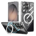 Clear Magnetic Case with 360° Rotating Stand for Samsung Galaxy S26 Series