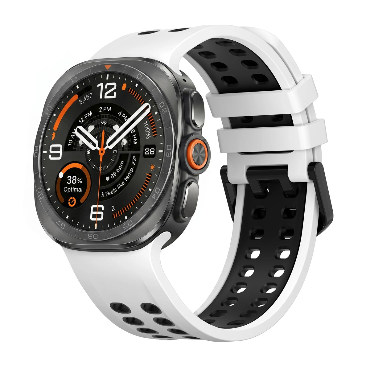 Breathable Perforated Silicone Sport Band for Samsung Galaxy Watch Ultra 2
