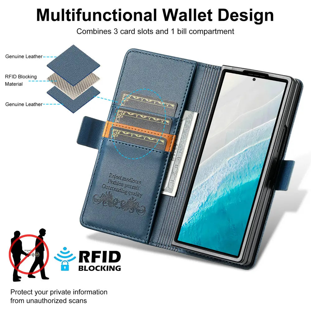 Protective Flip Wallet Case with Card Slot for Samsung Galaxy Z Fold 7