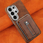 Premium Magnetic Leather Case for Samsung Galaxy S26 Series with Removable Card Holder