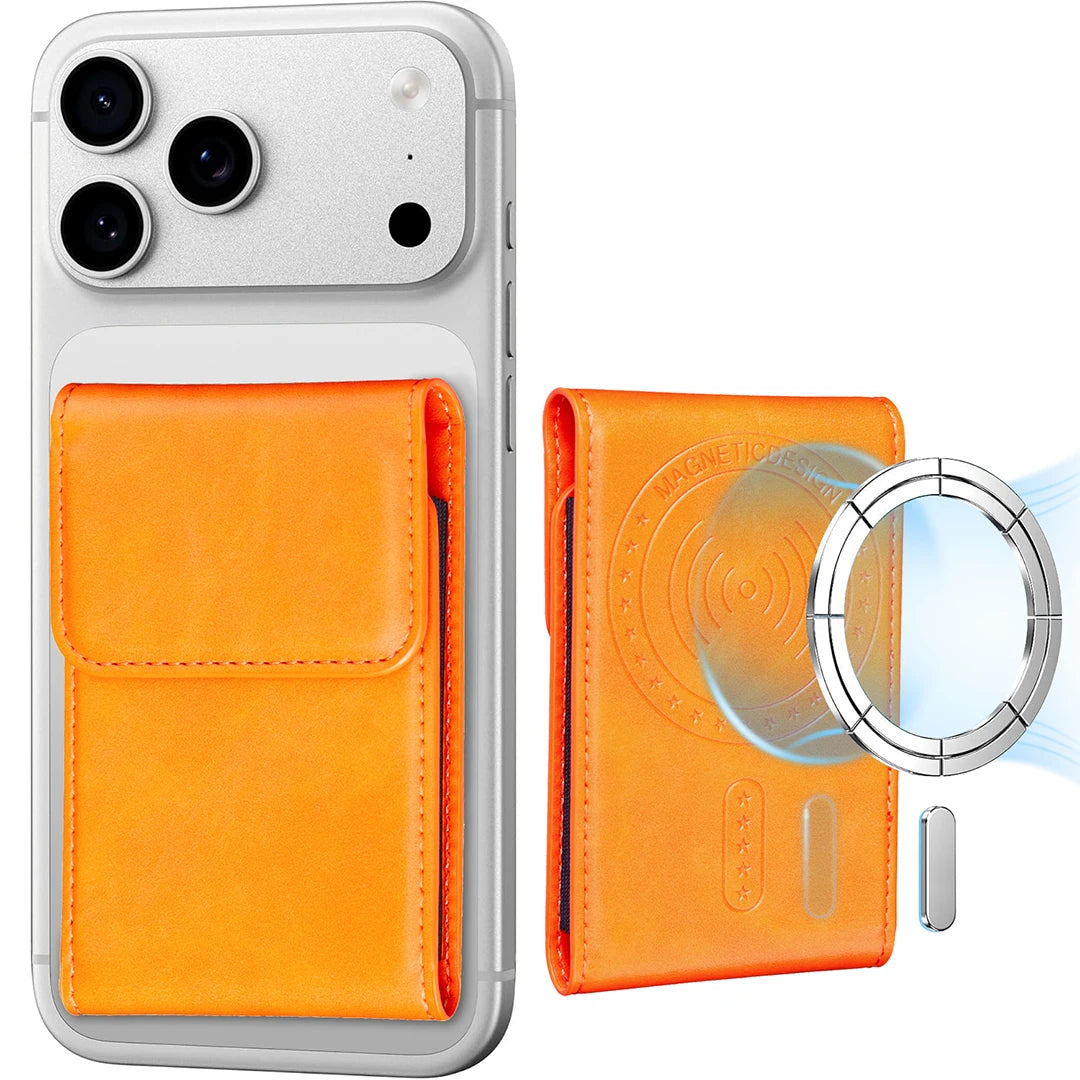 Premium Accordion Magnetic Leather Wallet