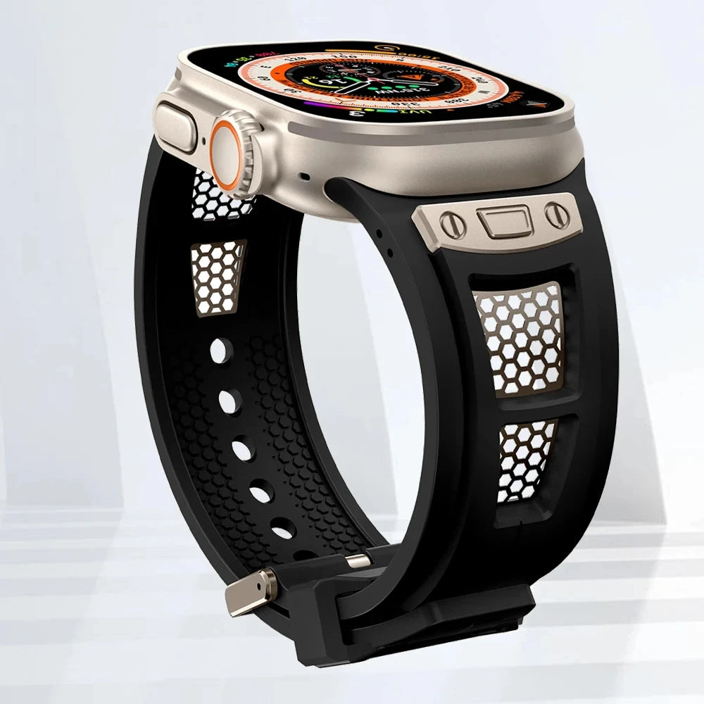 Perforated Mesh Sport Strap with Quick-Release Connector for Apple Watch