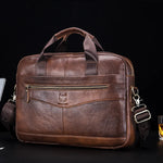 Men’s Classic Leather Laptop Briefcase