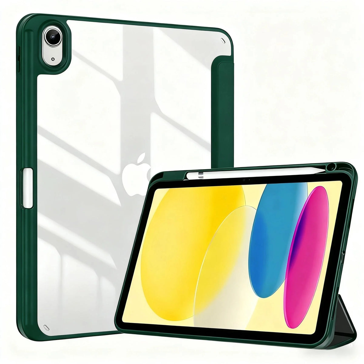 Transparent Folio Case with Built-in Apple Pencil Storage for iPad Pro M5 (2025)