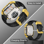 Protective Metal Bumper Case with Rubber Band for Apple Watch