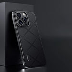 Fashion Stars Plaid Texture PU Leather Case for iPhone 16 Series