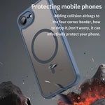 iPhone 16e Magnetic Clear PC + Soft TPU Matte Case