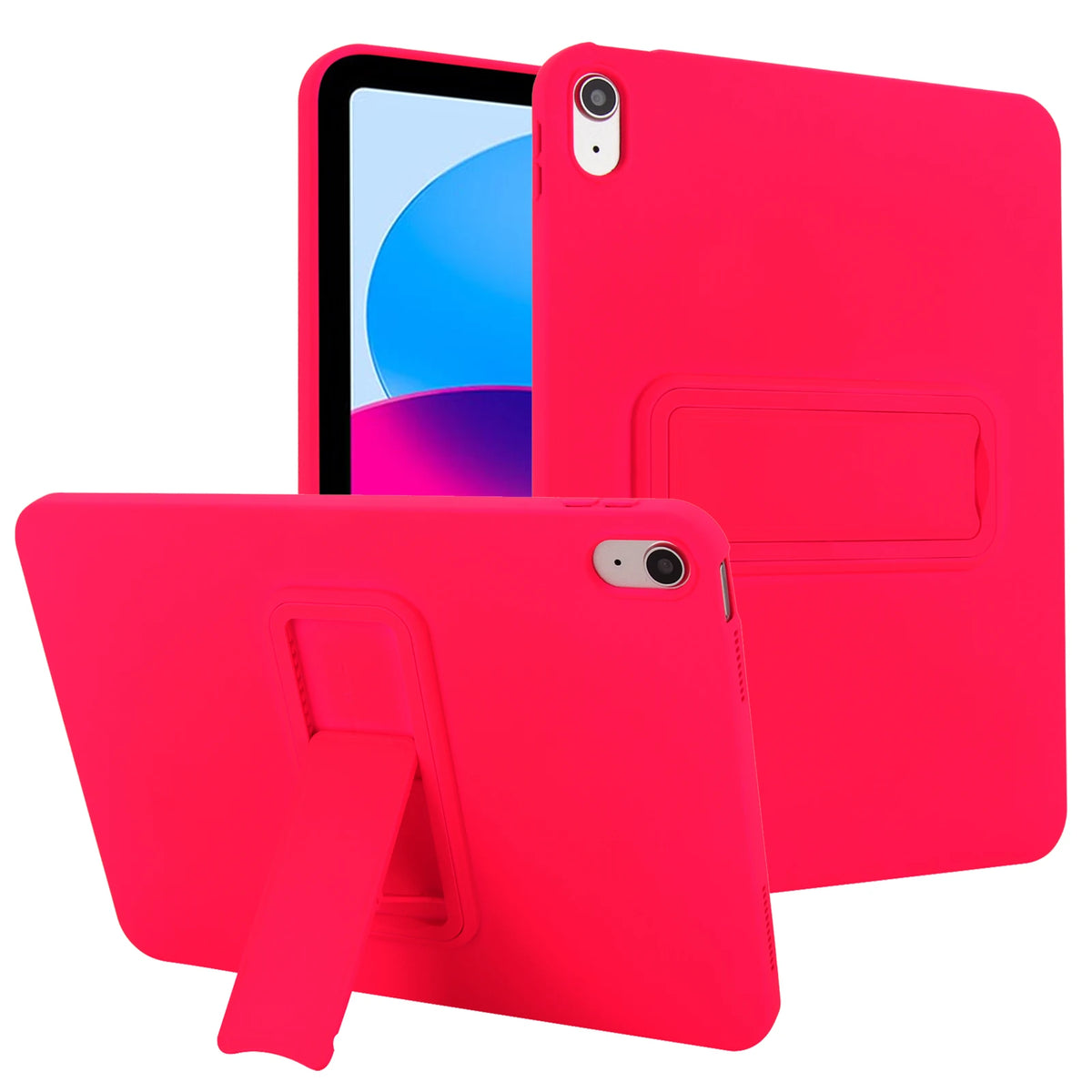 Silicone Shockproof Kickstand Case with Protective Lens Ring for iPad Air M3 (2025)