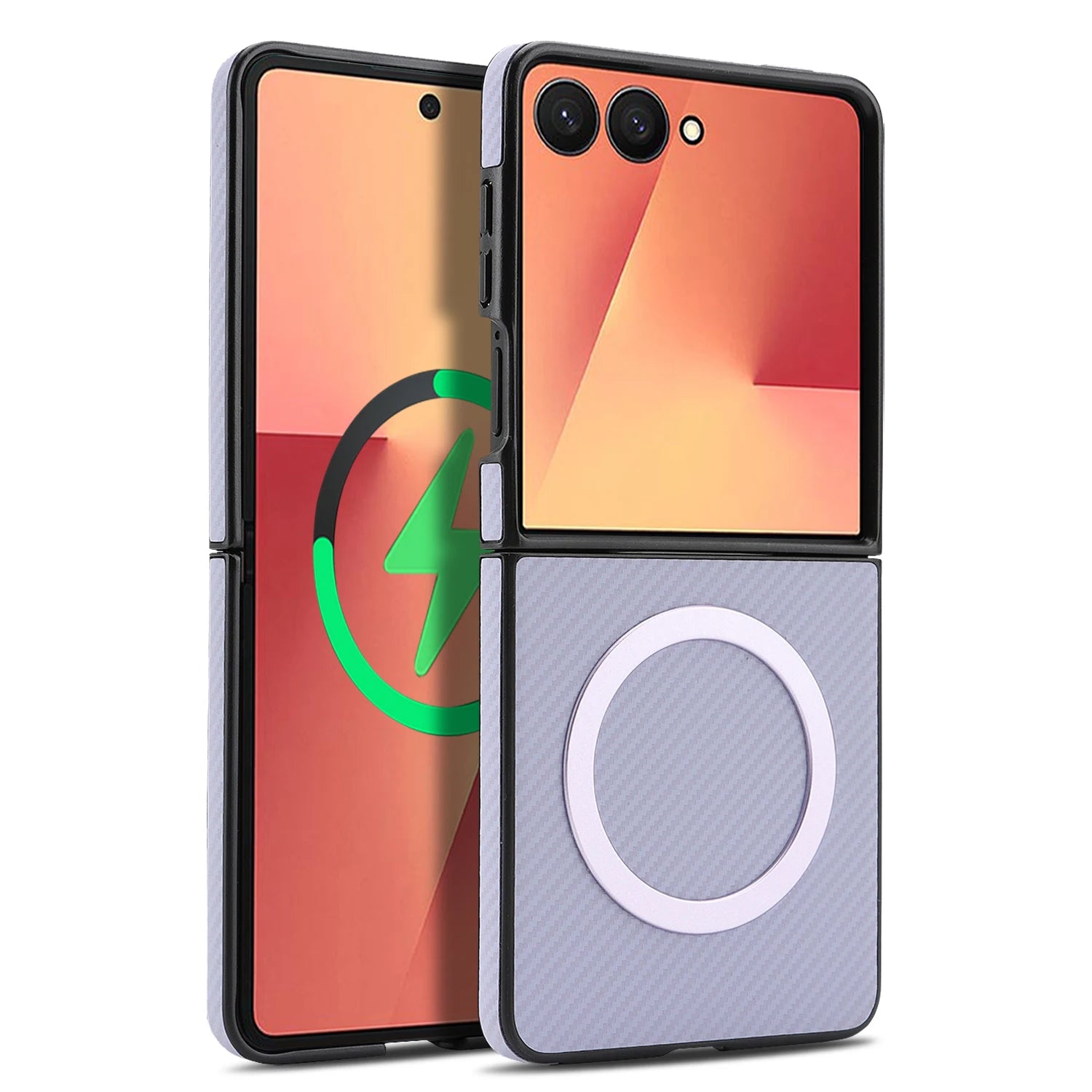 Carbon Fiber Magnetic Leather Case for Samsung Galaxy Z Flip 7