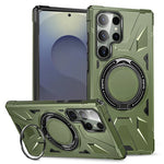 Shockproof Magnetic Armor Case with Ring Stand for Samsung Galaxy S26 Series