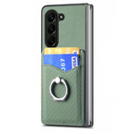 Luxury Leather Case for Samsung Galaxy Z Fold 6 with Card Holder & Magnetic Ring Stand