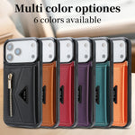 Premium Shockproof Leather MagSafe Case with Multi Card Wallet for iPhone 17 Series