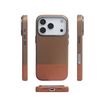 Stylish Hit Color PU Leather MagSafe Case with Alloy Lens Frame for iPhone 17 Series