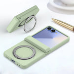 Skin Feel TPU Magnetic Case with 360° Rotating Bracket for Samsung Galaxy Z Flip 7