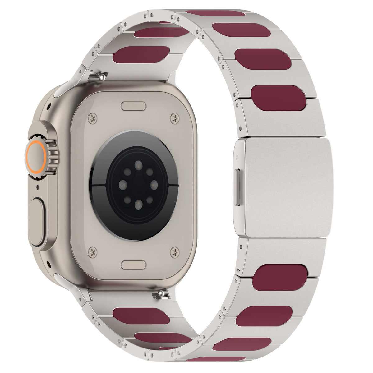 Metal and Silicone Hybrid Bracelet for Apple Watch