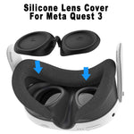 Soft Silicone Lens Protector for Meta Quest 3 VR Headset