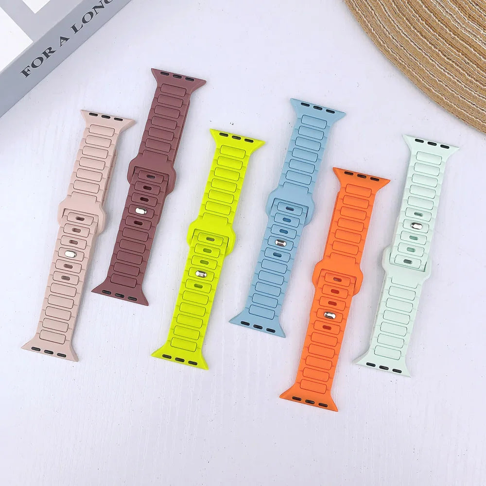 Durable Soft Silicone Watch Band for Apple Watch