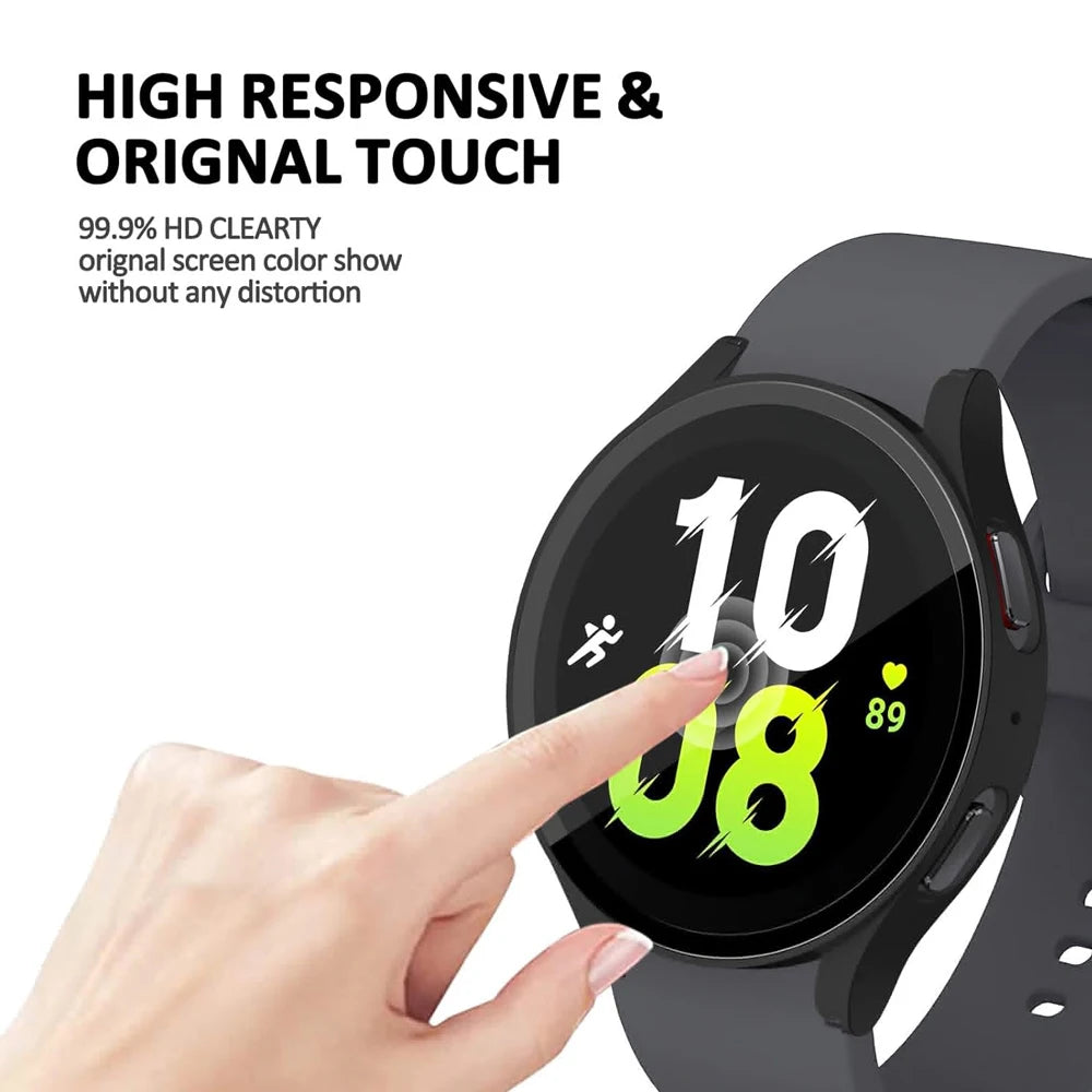 Full Coverage PC Protective Case With Tempered Glass for Samsung Galaxy Watch 6