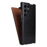 Retro Vertical Leather Flip Case for Samsung Galaxy S26 Series