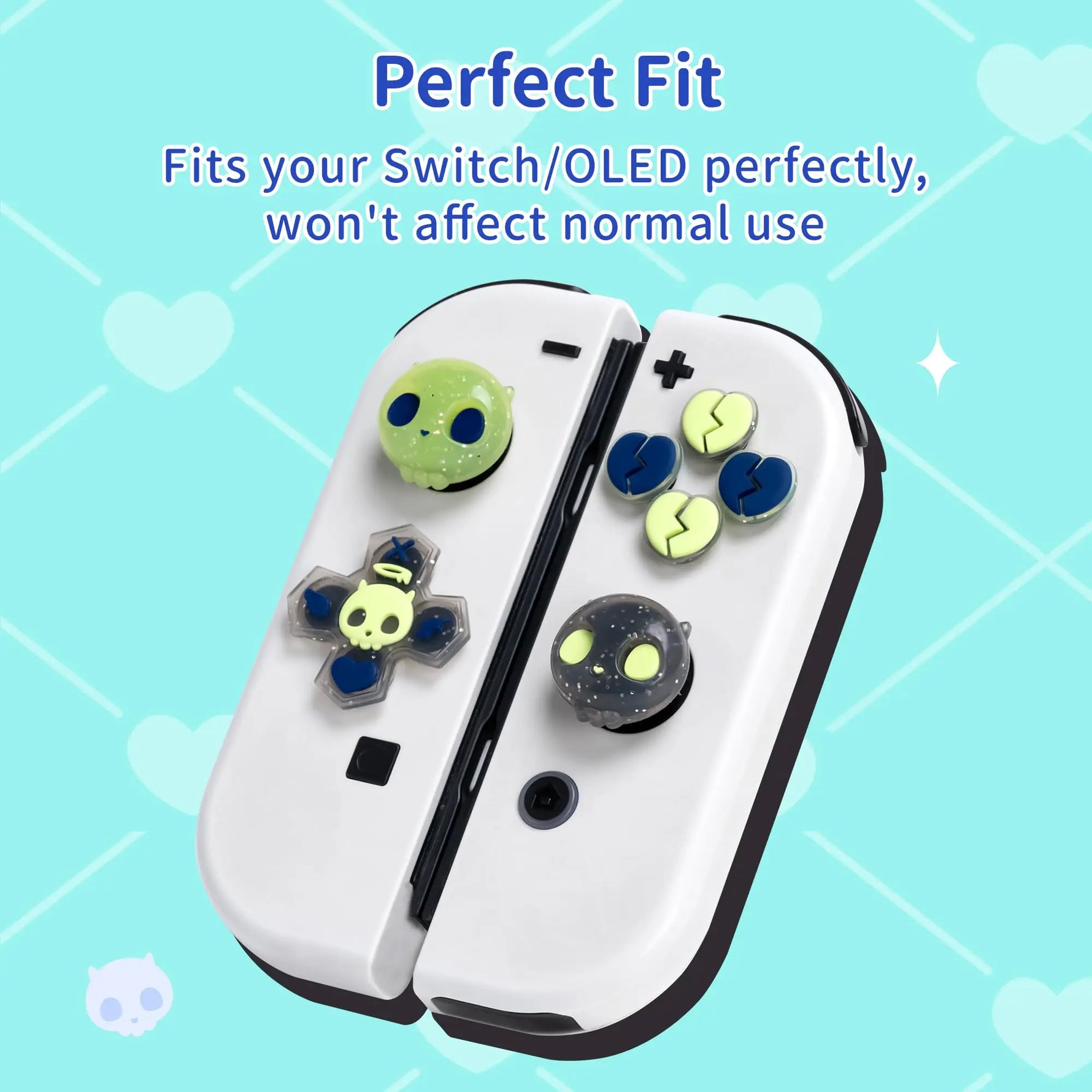 Silicone Cross D-Pad Button Caps Set for Nintendo Switch/OLED Joy-Con