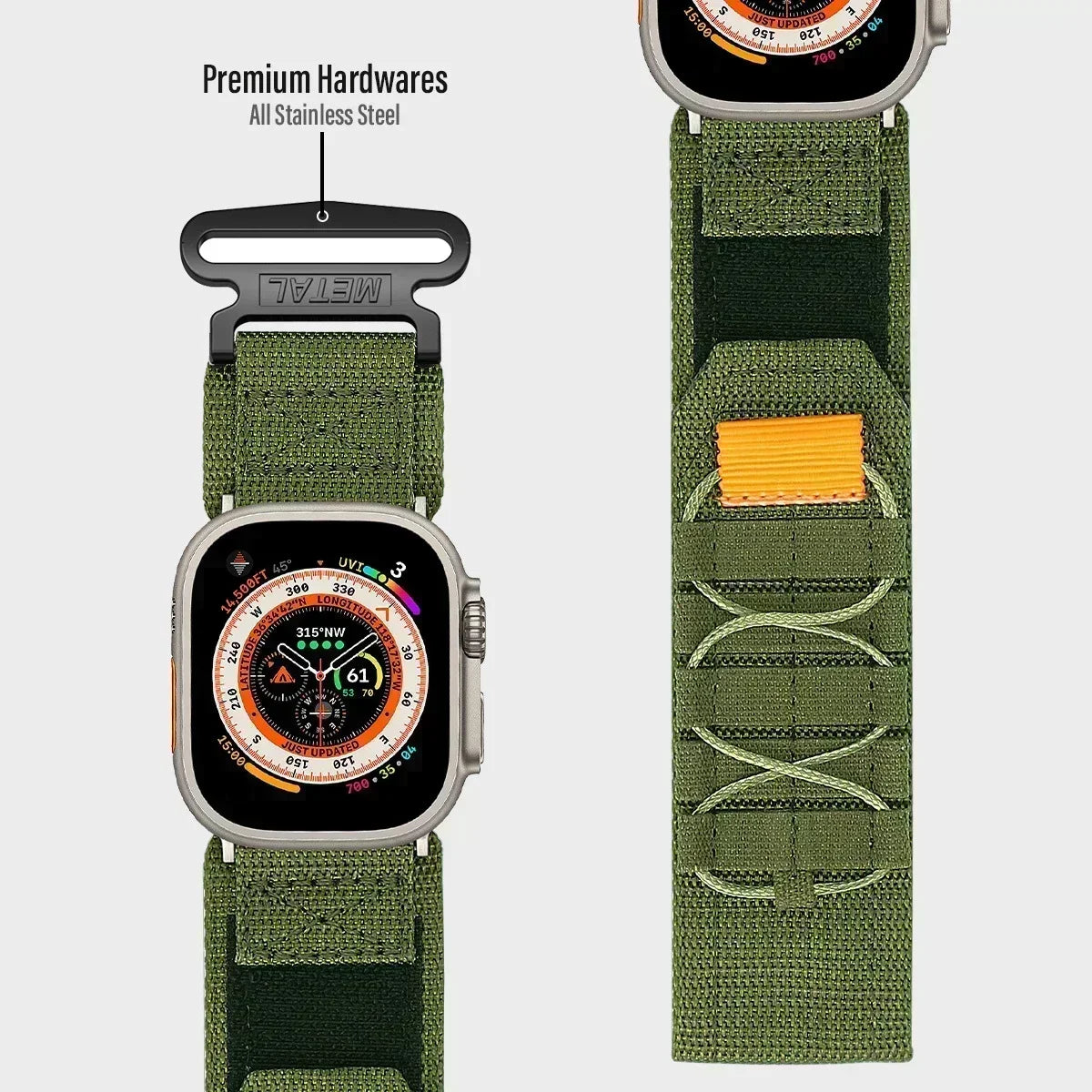 Tactical Rugged Nylon Band for Apple Watch