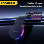 Essager 15W Magnetic Car Phone Holder With LED and 360° Rotation