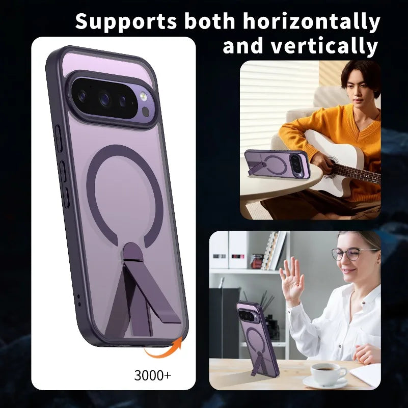 Google Pixel 9 Series Matte Magnetic Slim Case with Kickstand