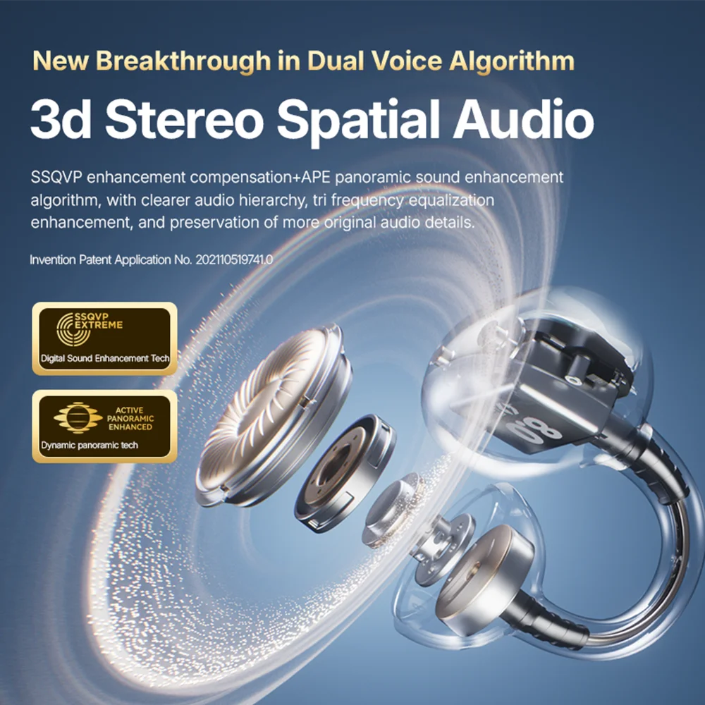 Sanag S8S AI Wireless Ear Clip Earbuds