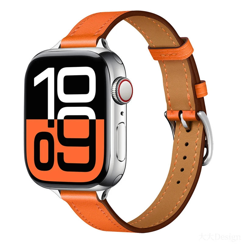 Elegant Slim Leather Strap for Apple Watch