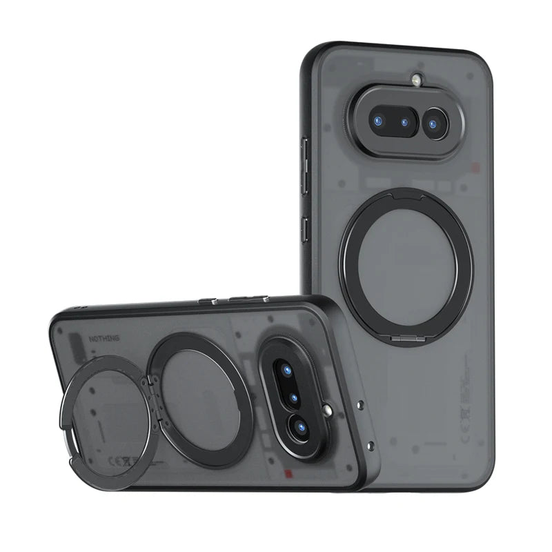 Nothing Phone 4a Translucent Anti-Fingerprint Magnetic Case with Ring Holder
