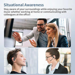 Lahtiwey Bluetooth 5.4 Open-Ear Wireless Headphones with Noise Cancelling Boom Microphone