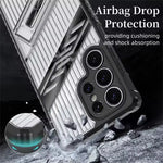 Samsung Galaxy S25 Series Heavy-Duty Armor Shockproof Case with Kickstand