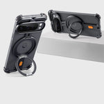 Google Pixel 10 Series Shockproof Bumper Case with 360° Rotating Stand