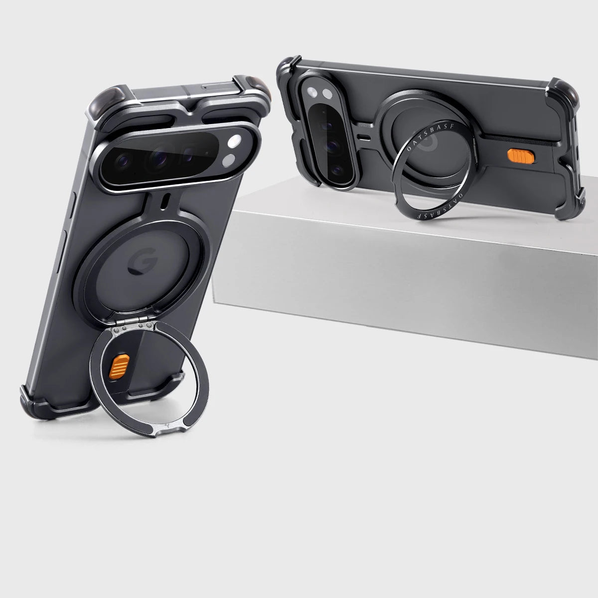 Google Pixel 10 Series Shockproof Bumper Case with 360° Rotating Stand