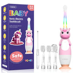 Yunchi K3 Kids Sonic Electric Toothbrush with 4 Brush Heads