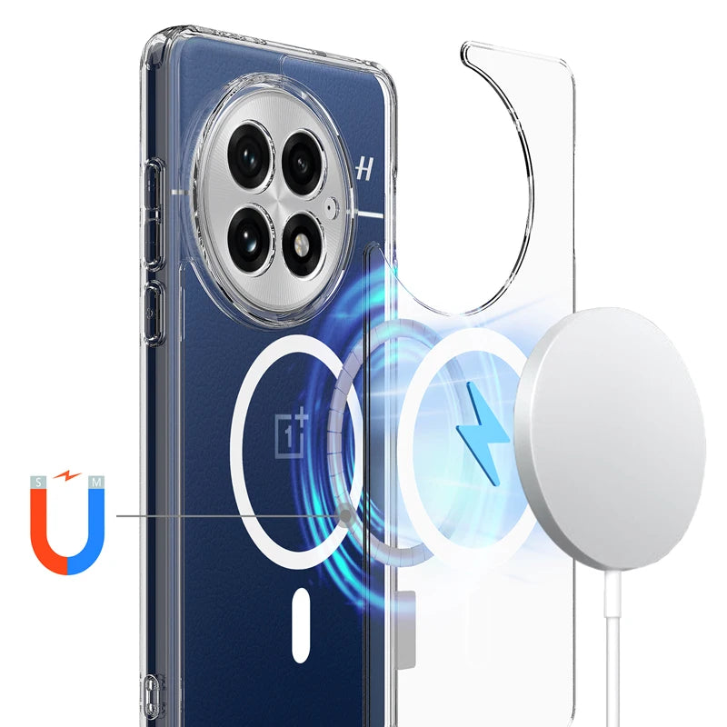 OnePlus 13 Magnetic Shockproof Clear Case
