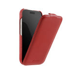 Vertical Flip Cowhide Leather MagSafe Case for iPhone 17 Series