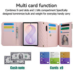 Quilted Leather Wallet Case with Foldable Viewing Stand for Samsung Galaxy Z Fold 8
