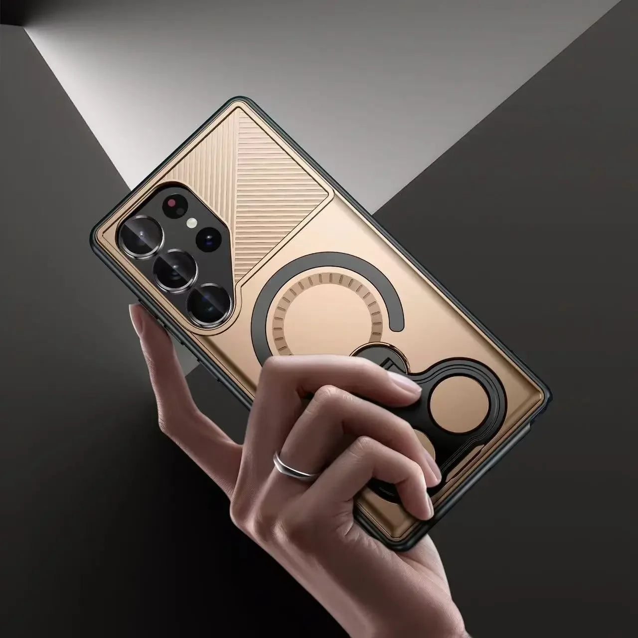 Armor Shockproof Magnetic Case with Stand Bracket for Samsung Galaxy S25 Series