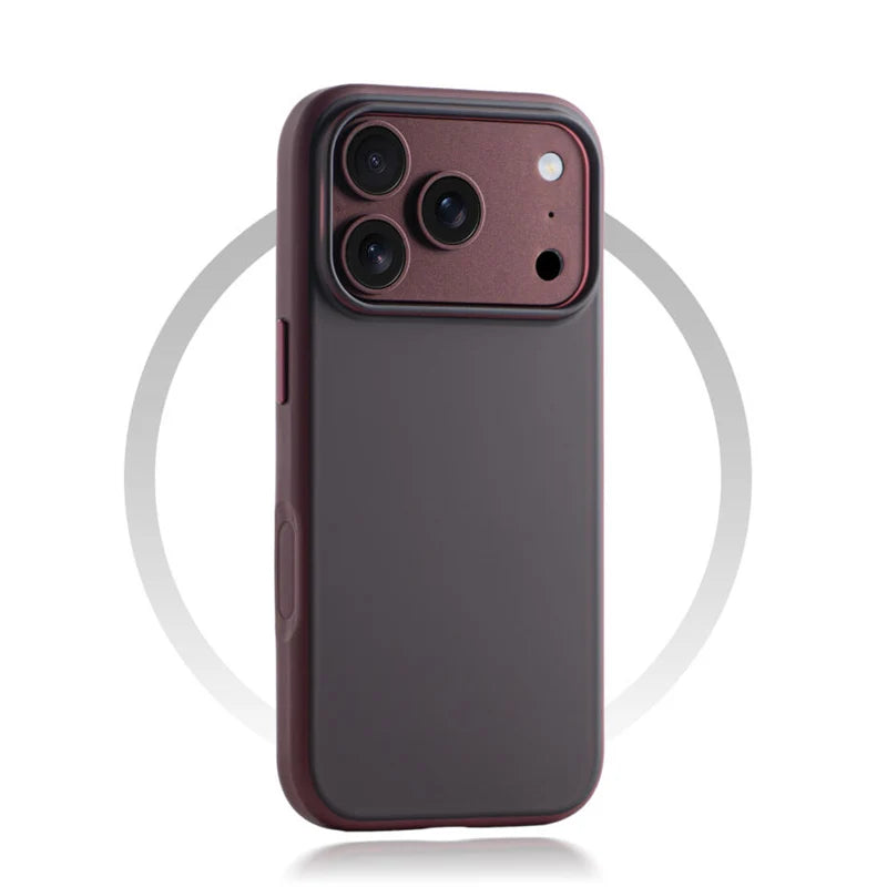 Frosted Semi-Transparent Anti-Fingerprint Shockproof Case with Raised Camera Ring for iPhone 17 Series
