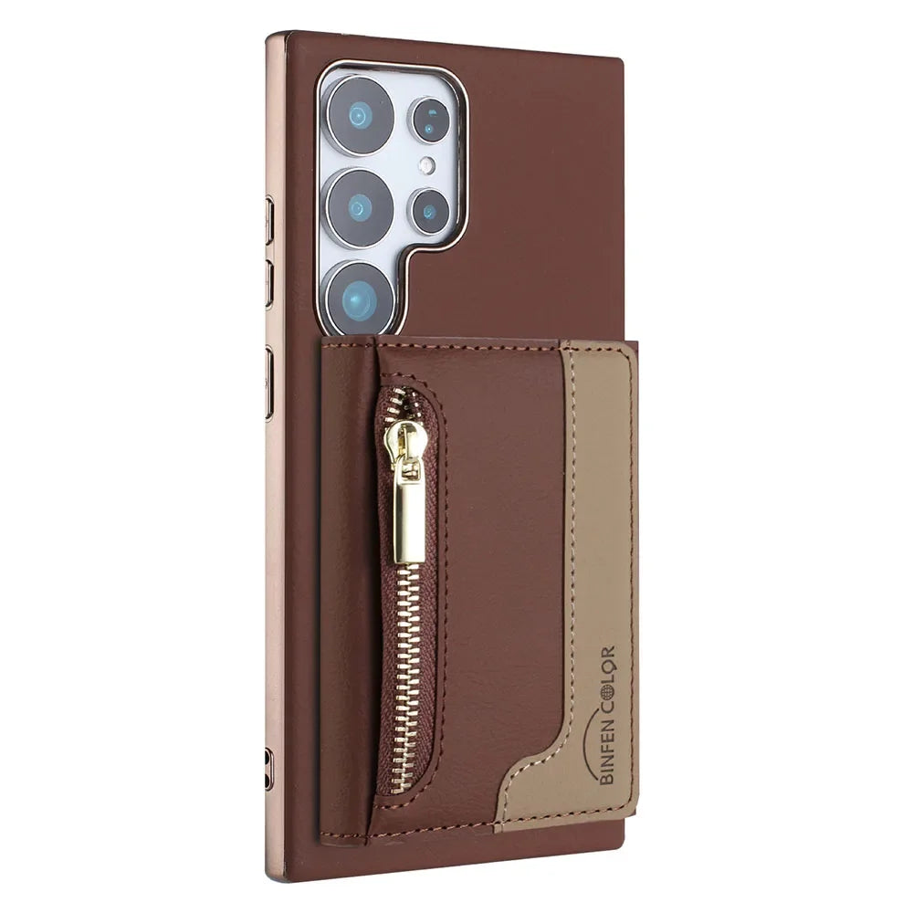 Samsung Galaxy S24 Magnetic Leather Case with Detachable Card Holder