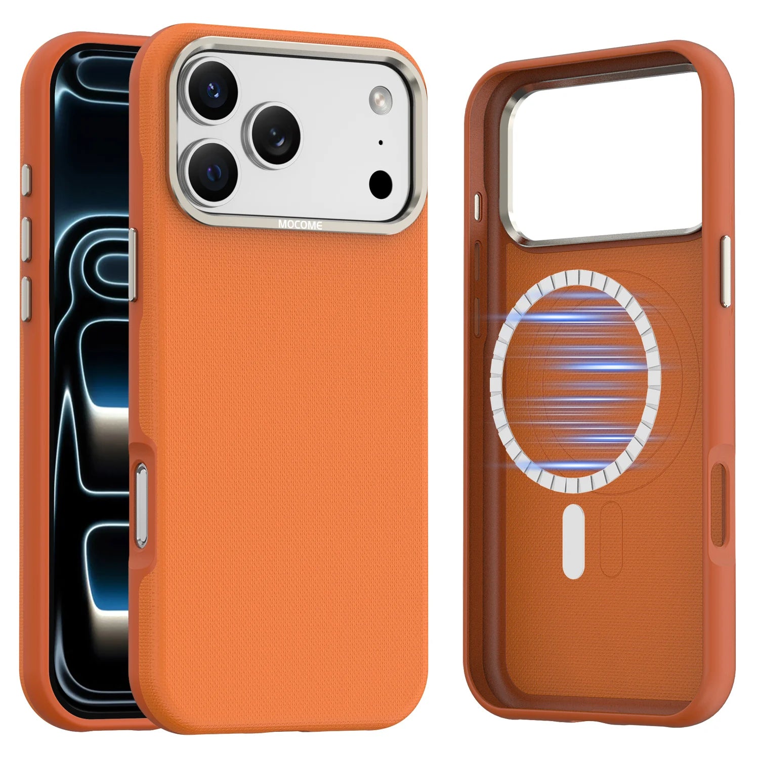 MagSafe Compatible Leather Texture Case for iPhone 17 Series